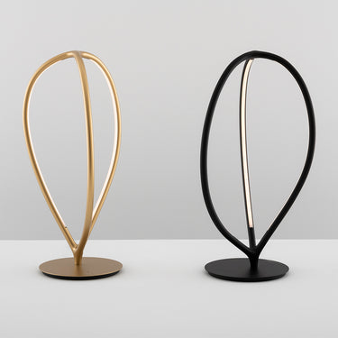 Arrival Table Lamp by Ludovica + Roberto Palomba - Black and Brass Finishes