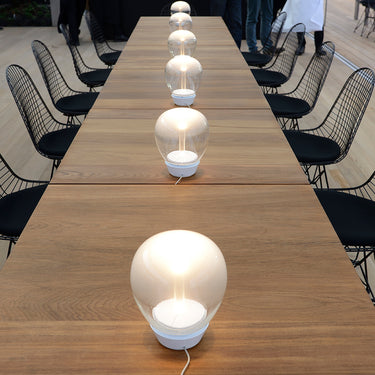 Artemide Empatia 16 white die-cast aluminum base with integrated touch dimmer control