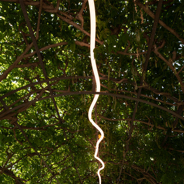 Modern Italian design La Linea flexible outdoor light for homes, hotels, and office exteriors