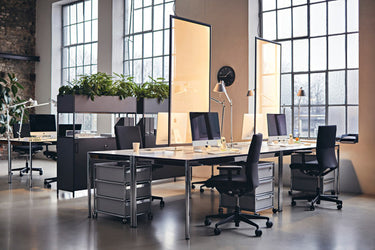 Discovery Space LED suspension lamp by Artemide, 30"x58", for homes, offices, and hospitality environments