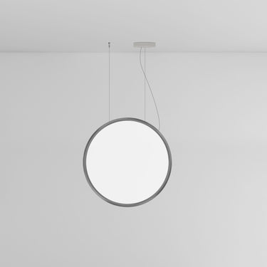 Artemide Discovery Vertical Pendant, Italian-designed round LED light for modern homes and workspaces