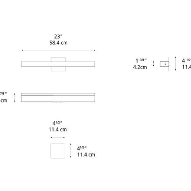 Energy-efficient Artemide LEDBAR 15W LED wall sconce with 90+ CRI for premium residential lighting