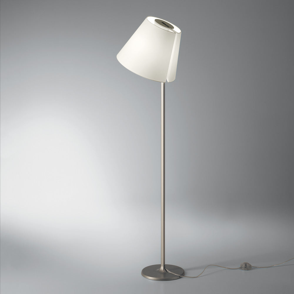 Adjustable Diffused Lighting with Melampo Mega Floor Lamp - Silk Fabric