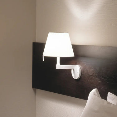Contemporary Artemide Melampo Mini Wall Lamp with silk satin diffuser