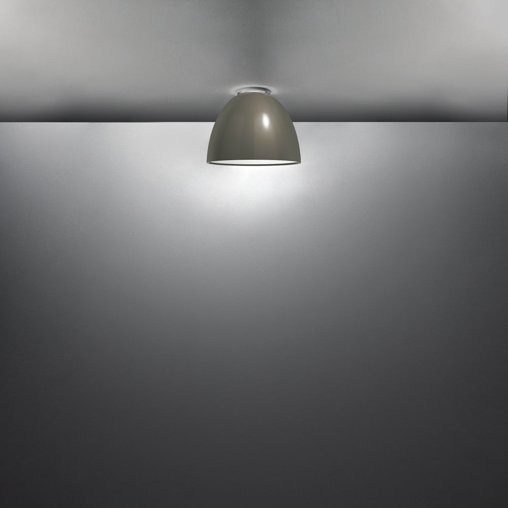 Nur Mini Gloss LED Ceiling Light Grey | Artemide 