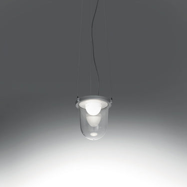 Tolomeo Outdoor Lantern Pendant Light styled in a modern interior, view 2