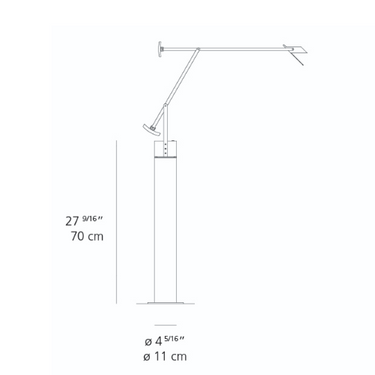 Tizio Classic LED Floor Lamp with Base by Artemide | Modern Adjustable Lighting for Home and Office