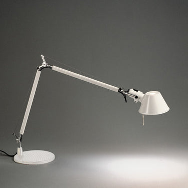 Tolomeo Classic LED lamp with adjustable arms, designed by Michele De Lucchi in Italy in White finish.