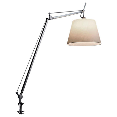 Artemide Tolomeo Mega desk lamp with 12-inch parchment shade, ideal for workspaces and residential lighting

