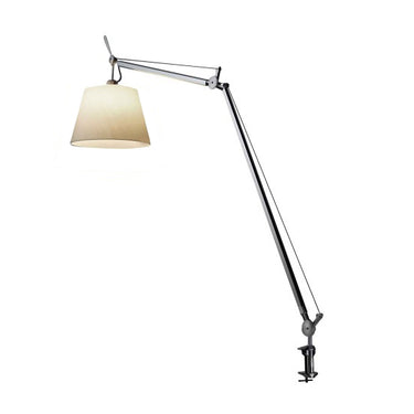 Artemide TLM2000 Tolomeo Mega clamp-on lamp with parchment shade, perfect for home, office, and studio use