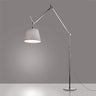 Tolomeo Mega LED Floor Lamp with Adjustable Arm and Silver Shade – Artemide Modern Lighting 