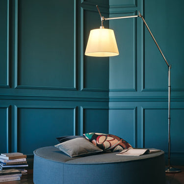 Artemide Tolomeo Mega Floor Lamp – 14-Inch Shade, Dimmable LED, Contemporary Aluminum Design