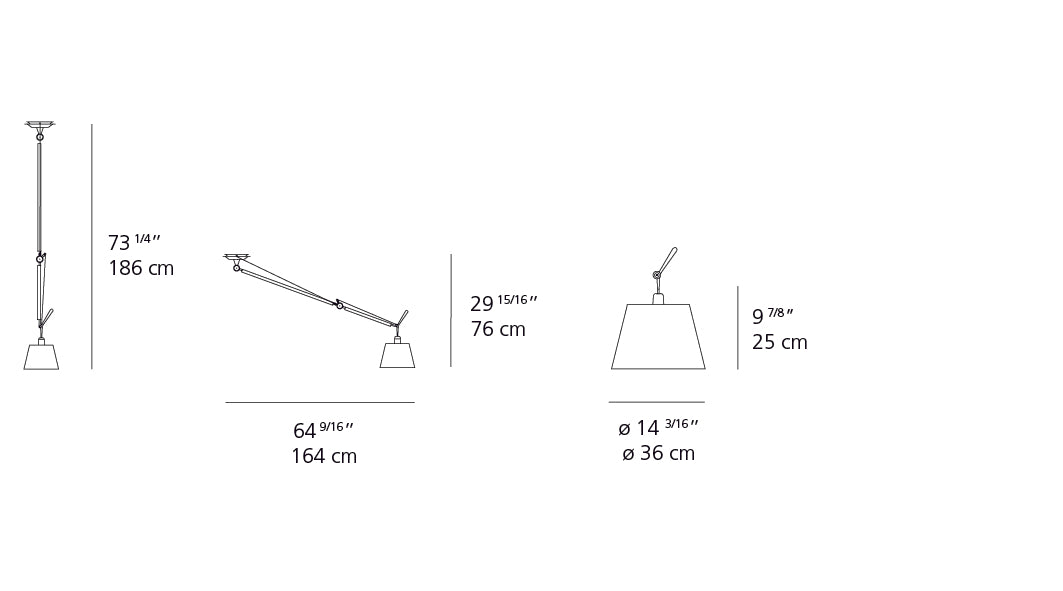 Tolomeo Off Center Suspension - Black Shade | Artemide 8