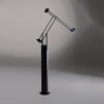 Black Tizio Classic LED Floor Lamp with Base by Artemide | Modern Adjustable Lighting for Home and Office