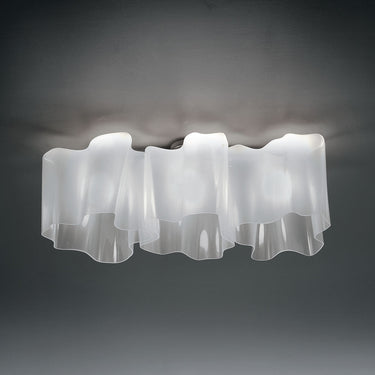 Michele De Lucchi's Logico: Elegant Triple Glass Ceiling Light, UL-listed for Quality.