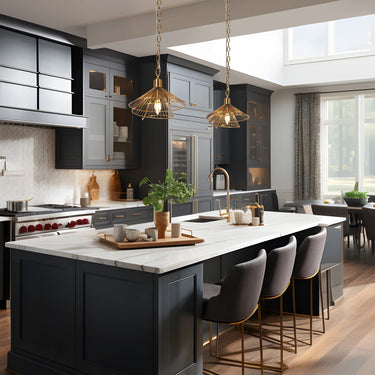 Dimmable Gold Pendant Light for Kitchen Island