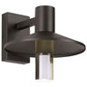 Ash 12 bronzel outdoor wall sconce 700OWASHH9 installed on a modern residential exterior wall.