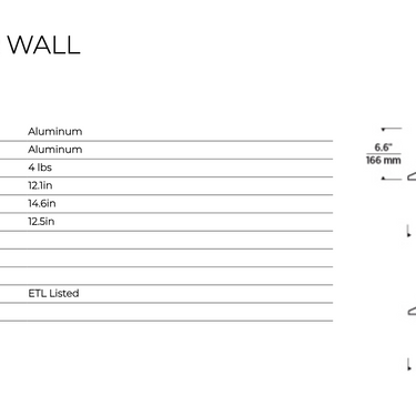 Wet-rated Ash 12" exterior wall light, ideal for outdoor use, charcoal finish.