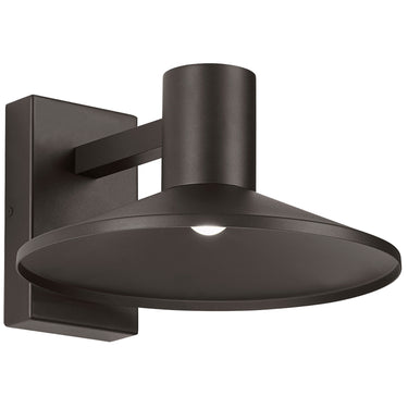 Ash 12" Outdoor Wall Sconce installed on a brick wall, illuminating a porch.