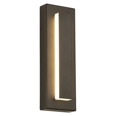 Contemporary Outdoor Wall Light, Aspen 15 Sconce, Illuminating Patio - Charcoal Finish