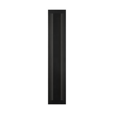 Energy-efficient Aspen 26" LED outdoor wall light in bronze finish, mounted by a doorway.
