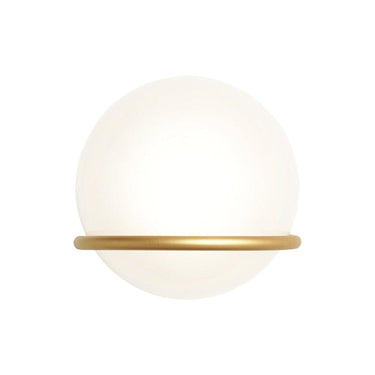 Astep Model 238/1 wall light, champagne version lit, front view