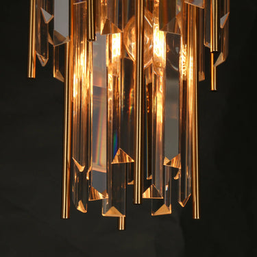 Athean 8-Light Crystal Chandelier for Dining Room, Brass