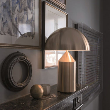 Iconic Italian designer Atollo Gold LED table lamp for bedroom