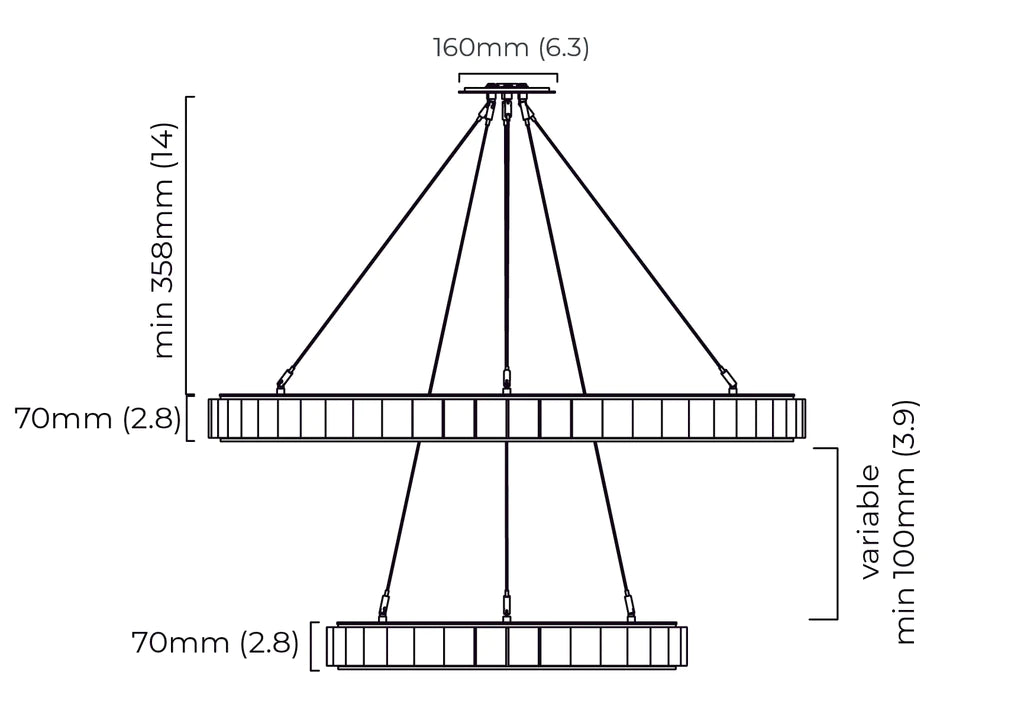 Avalon Halo Chandelier by CTO Lighting