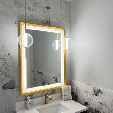ET2 Axle glass orb pendant in Gold, lifestyle view
