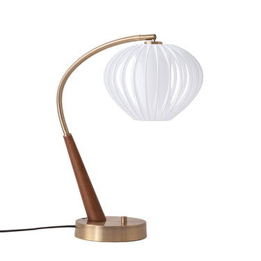 Nova Bloom Boomerang Table Lamp in Dark Walnut/Weathered Brass, photo 2