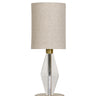 House of Troy Bryson Mini crystal tapered column satin brass accent lamp