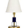 House of Troy Bryson Mini satin brass and navy blue accent lamp