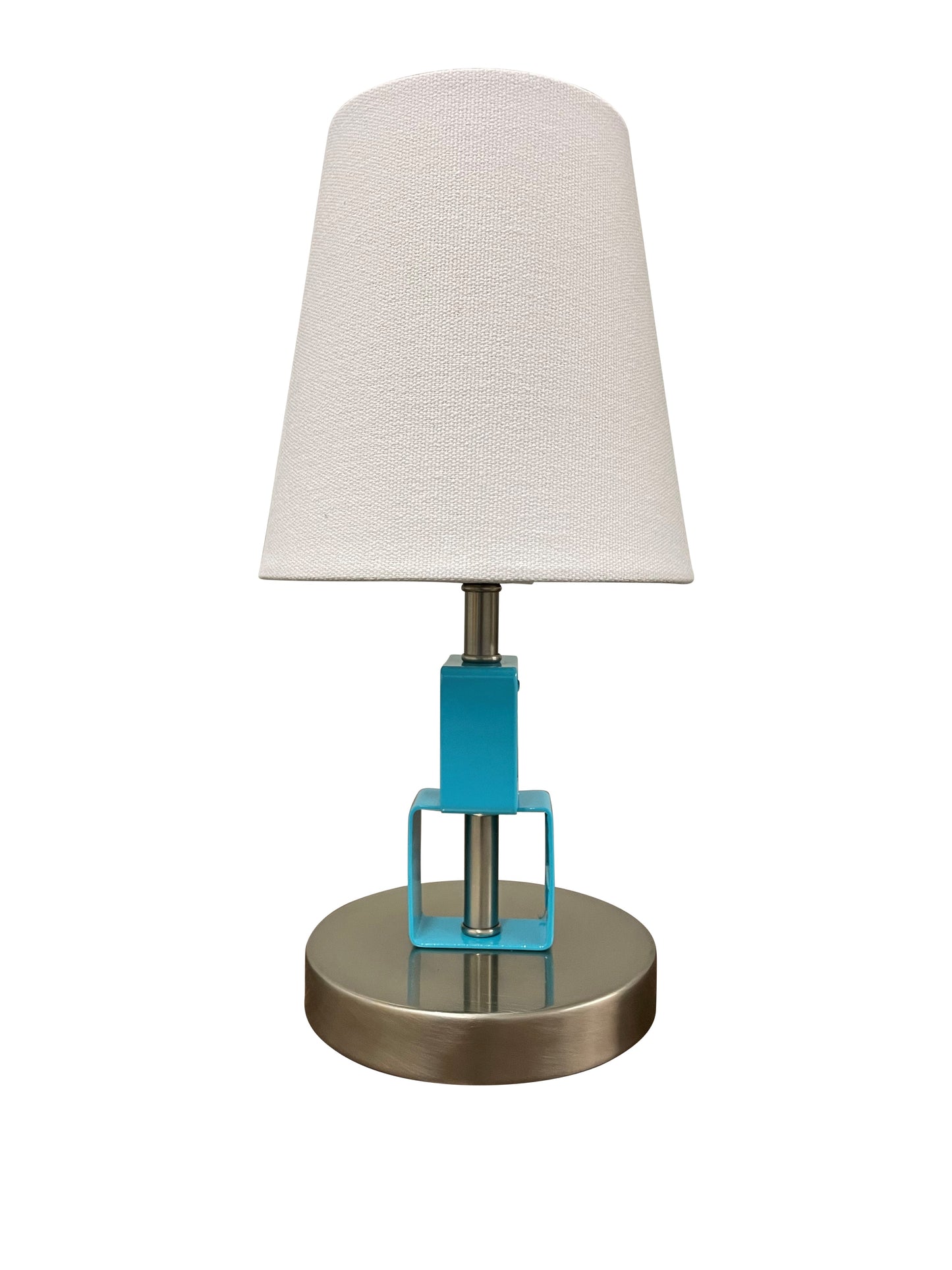 House of Troy Bryson Mini satin nickel and azure accent lamp B208-SN/AZ