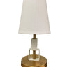 House of Troy Bryson Mini weathered brass and white accent lamp
