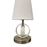 House of Troy Bryson Mini 4" double ring satin nickel/white accent lamp