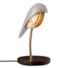 Bird by Daqiconcept, Almond Beige porcelain shell and dark wood base