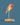 Burnt Brick Bird lamp by Daqiconcept in profile on blue