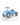 Blue Vintage metal ride-on car for toddlers in red FIAT 500 design by Baghera