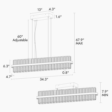 Dimmable brass pendant lamp HA05181