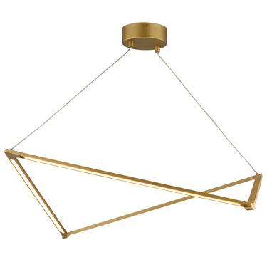 Geometric linear pendant light for contemporary dining room or meeting areas