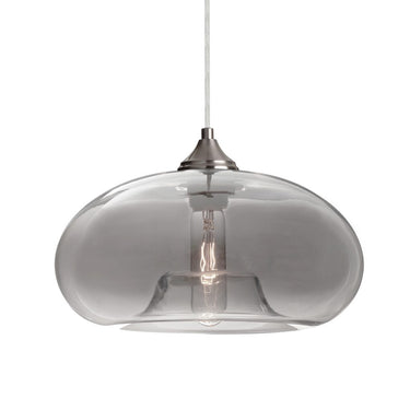 Besa Bana pendant featuring a handcrafted smoke glass shade for kitchen lighting