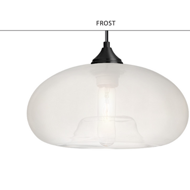 Besa Bana pendant light with handcrafted glass shade and modern metal finish