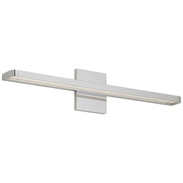 Contemporary 24" wall sconce: Visual Comfort Banda LED bath light, chrome  finish.
