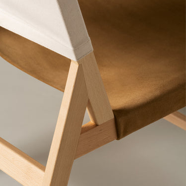 Barceloneta chair with natural varnished beech frame