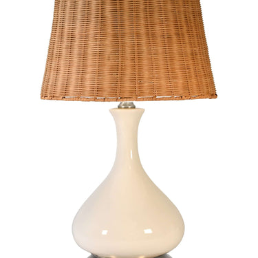 Modern Lantern Bartlett Ivory Nickel Cordless Lamp