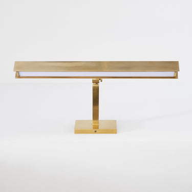 Black 18 Inch Picture Light | Contemporary LED Art Light | Visual Comfort BAU | Brass Finish