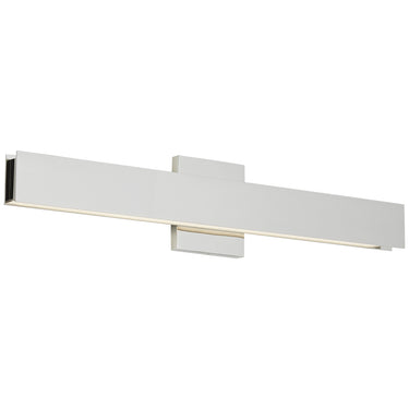 Visual Comfort Modern Bau 24 wall light, Natural Brass finish, contemporary bathroom lighting.