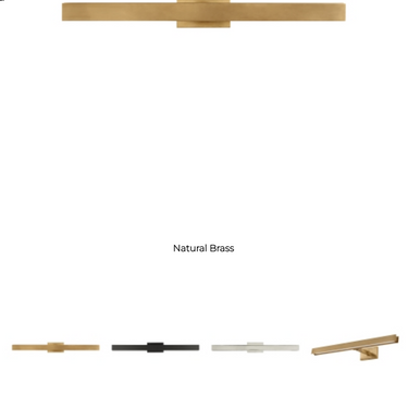 Visual Comfort Modern BAU 24 Inch LED Picture Light - Natural Brass, Nightshade Black, Polished Nickel