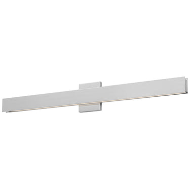 Visual Comfort Modern Bau 36" wall light: sleek and minimalist bathroom lighting in polished nickel finish
